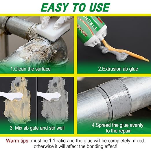 Heavy Duty Metal Glue, Waterproof Epoxy Casting Adhesive, Strongest Welding and Liquid Fillers for Metals Steel Iron Aluminum Plastics Ceramics Cement (Metal Glue 2 Pack)