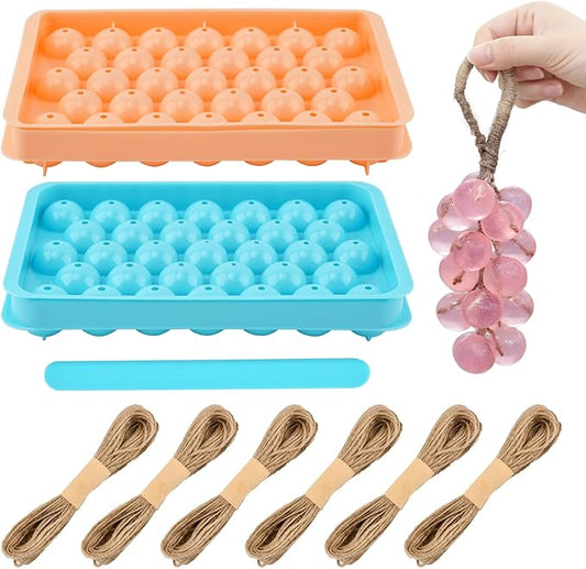 DIY Soap Making Kit, Silicone Grape Molds, Handmade Soap Mold for Craft & Gift (Without Soap)(2 Color,Size:6.9inch)