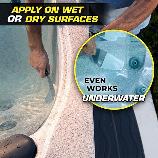 Flex Paste, Waterproof Paintable Putty, Spackle Sealant, Fill Gaps Cracks Holes - Block Out Water and Air - UV Resistant - Walls, Drywall, EPDM, Concrete, Roof, RV Repairs, Black, Quart