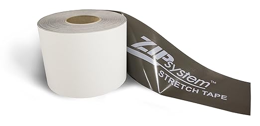 ZIP System Stretch Tape - Flexible Adhesive Flashing - Advanced Acrylic Adhesion - for Sealing Around Curves, Corners, Windows & Doors - Professional-Grade - Weather Protection - 6" x 20' Roll