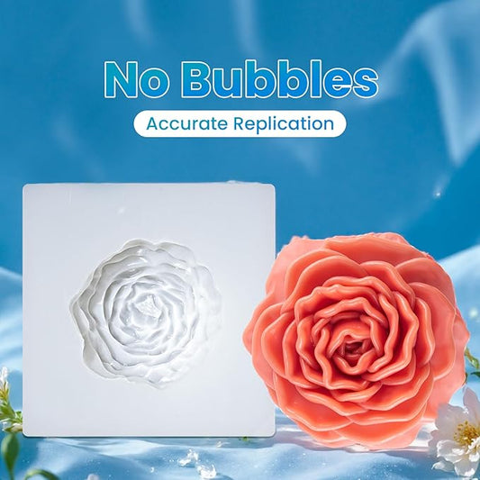 LET'S RESIN Silicone Mold Making Kit 72oz, 20A Non-Toxic Silicone Rubber for Mold Maker, Beginners, Ideal Liquid Silicone for Casting Resin, 3D Molds, 1:1 Mixing by Weight, Translucent