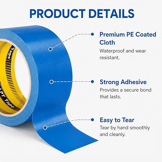 LLPT Duct Tape Premium Grade 1.6 Inches x 108 Feet x 11 Mil Easy Tear Residue Free Strong Adhesive Color Silver Gray (DT402)