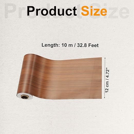 PATIKIL Wood Grain Tape 4.7" x 32 ft, Self-Adhesive Wood Texture Repair Tape Realistic Wooden Effect Patch for Furniture Cabinets Floor Walls, Brown