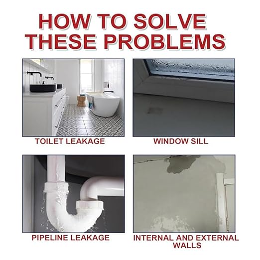Leak Repair Waterproof Sealant Spray, Leak Repair Cream, Fast Drying Transparent Sealant Liquid, Multi-Surface Indoor and Outdoor Waterproof Coating, for Gutter, Repairs Roof, Drainpipe (White)