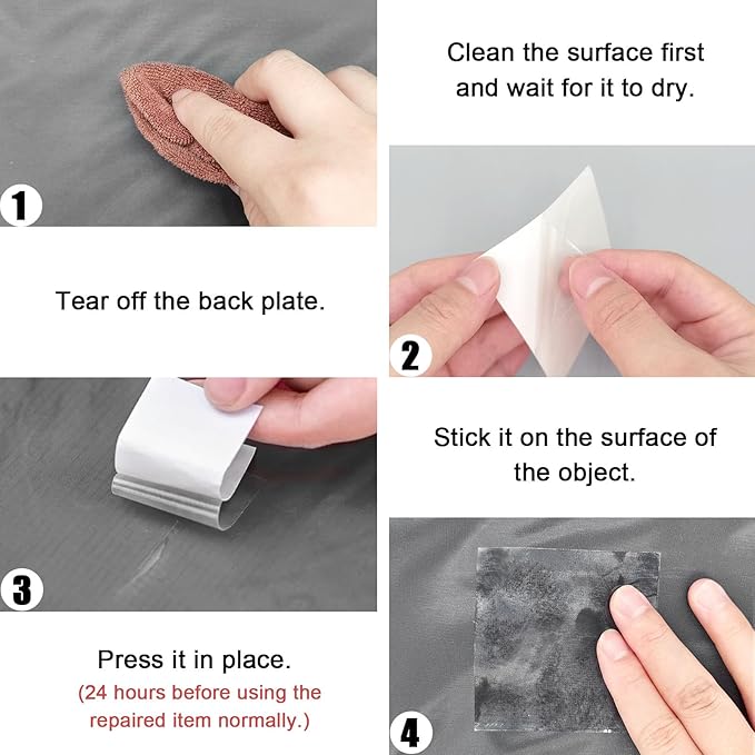 Medsuo 10pcs TPU Pool Patch Repair Kit Waterproof Inflatable Patch Repair for Air Mattress, Bounce House, Tent, Canvas, Canopy, Swimming Pool, Pool Float, Tub Air Bed and Inflatable Toys - Clear