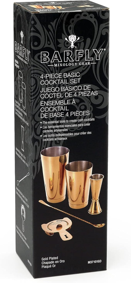 Barfly M37101GD Basics Cocktail Set, 5-Piece, Gold