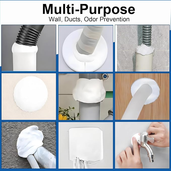 35 Pack White Seal Putty Waterproof Duct Seal Repair Sealing Clay,Cement Crack Filler,Plumbers Putty,Quick Mending Mud for Drain Connection, Wall Hole, Air Conditioning Hole Waterproof Seal Putty | mastic sealant