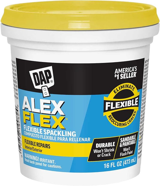 DAP Alex Flex Flexible Spackling, White, 16 Oz (7079818742)