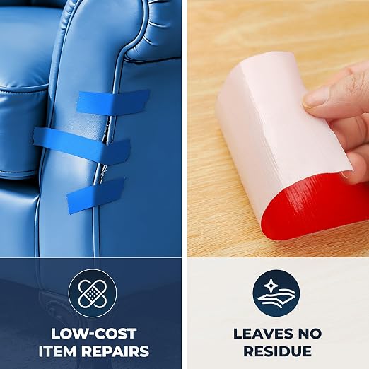 Reniteco 3 Pack Duct Tape, 3 in x 45 Yards Heavy Duty, High-Density Mesh – Clean Tear, No Residue, Waterproof, UV Resistant, for DIY, Color-Coding, Home & Outdoor (Red, Silver, Sky Blue)