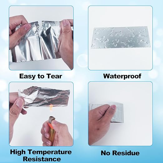 3 Pack Aluminum Foil Tape 3 Inch x 225 Feet Total, Heavy Duty Waterproof HVAC Tape, High Temperature Resistant Metal Tape for Ductwork, Dryer Vent, Pipe Insulation, Sealing & Patching