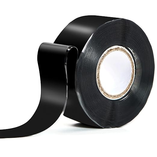 Waterproof Silicone Tape 1 in x 16.5 Ft Extra Strong Waterproof Rubber Leak Proof Sealing Tape Silicone Rubber Self-amalgamating Tapes for Emergency Pipeline Repair Cable Bandage Tool Fixing