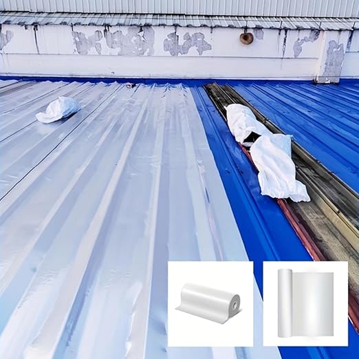 Waterproof Sealant Tape Self Adhesive Rubberized Asphalt Tape for RV Roof Metal Roof Corrugated Roof Leak Repair UV Resistant Heavy Duty Waterproofing Membrane(Silvery, 393.7 in X 7.87 in)