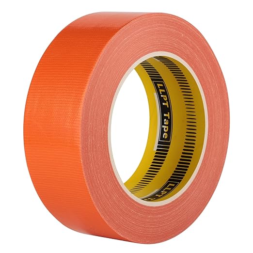 LLPT Duct Tape Premium Grade 1.6 Inches x 108 Feet x 11 Mil Easy Tear Residue Free Strong Adhesive Color Orange (DT410)