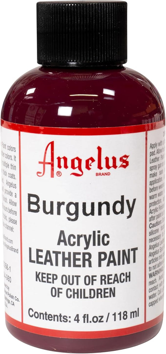 Angelus Acrylic Leather Paint, 4 oz, Burgundy
