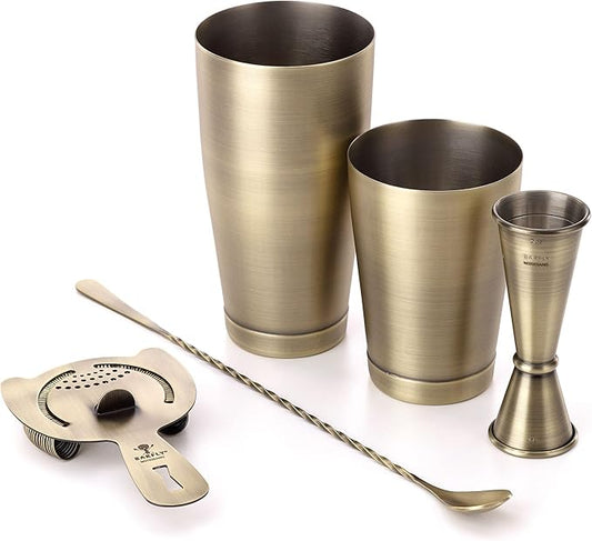 Barfly Basics Cocktail Set, 5-Piece, Antique Gold