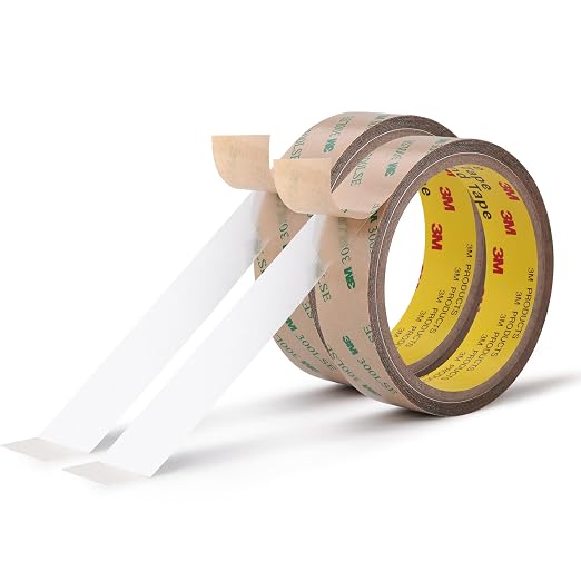 Double Sided Tape 9495LE 1" x 18Ft Made of 3M Pack of 2 Heavy Duty Clear Adhesive Tape for Electronics Bonding Attachment Laptop Phone Repairs Arts Crafts Leather Work Card Making