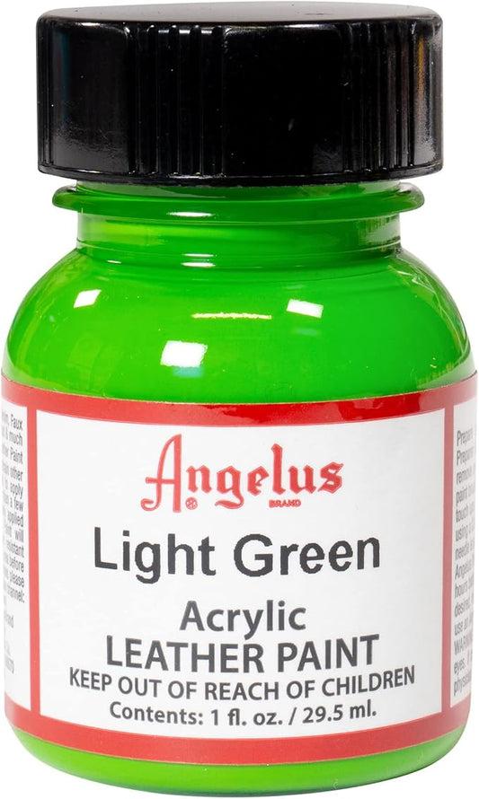 Angelus Acrylic Leather Paint, Light Green, 1 oz.