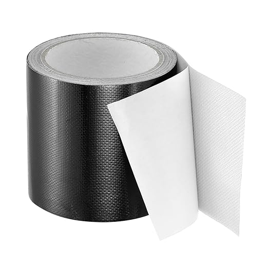PATIKIL Awning Repair Tape 4" x 26ft Waterproof Canvas Tape High Adhesive Tear Repair Patch Kit for PVC Tarpaulin Tent Awning Fabric RV Sail Boat Cover, Black