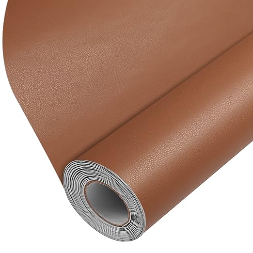 BSZHTECH Leather Repair Tape Self-Adhesive Leather Repair Patch for Couch Furniture Sofas Car Seats Advanced PU Vinyl Leather Repair Kit (RBrown, 17X79 inch)