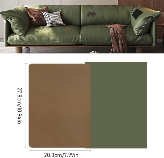 SYLVASS Self Adhesive Leather Repair Patches for Couch, Sofas, Furniture, Car Seats, Office Chairs, Pack of 2 Light Brown