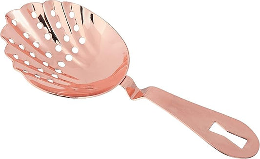 Barfly Scalloped Julep Strainer, Copper