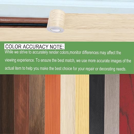 Wood Grain Repair Tape, 5.9 inch X 32ft Self Adhesive Wood Colored Tape for Tables, Chairs, Baseboards, Doors, Windows, Floors, Handicraft DIY.
