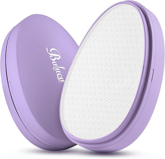 BALUCA Glass Foot File Callus Remover for Feet - Nano Glass Foot Scraper Scrubber Dead Skin Removal for Cracked Heels,Professional Pedicure Tool for Home, Salon, and Travel (Purple)