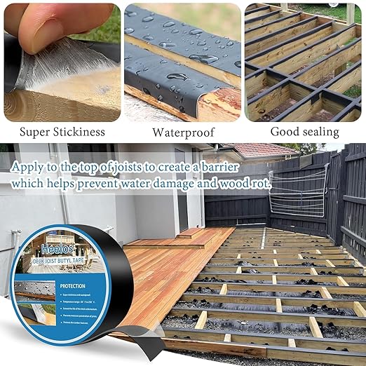 2 Pack Butyl Deck Joist Tape Flashing Tape for Window Beam
