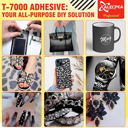 ALECPEA Upgrade T-7000 Black Adhesive Glue - 3PCS 50ml | High-Performance Waterproof Adhesive for Precision Repairs, Perfect for Phone, Electronics, Jewelry, and Crafts