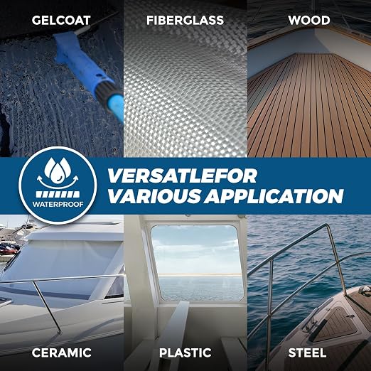 5200 Marine Sealant Adhesive Fast Cure - Permanent, Watertight Bonding and Sealing - UV Resistant, Above & Below Waterline- for Boats, Hulls, Decks & RVs,Pond Sealant 3oz (Clear 2Pcs)
