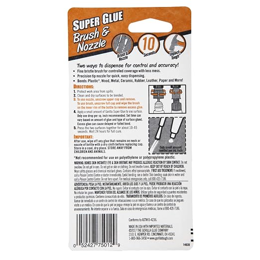 Gorilla Super Glue with Brush & Nozzle Applicator, 10 Gram, Clear, (Pack of 24)