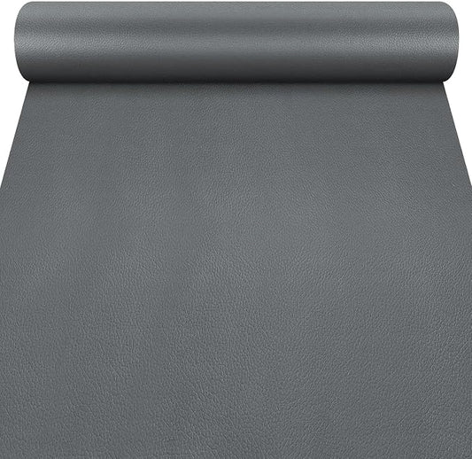 Gray Leather Repair Patch,19.7 × 54 inch Self Adhesive Leather Repair Tape,DIY Large Vinyl PU Patches for Furniture,Couch,Sofa,Car Seats,Office