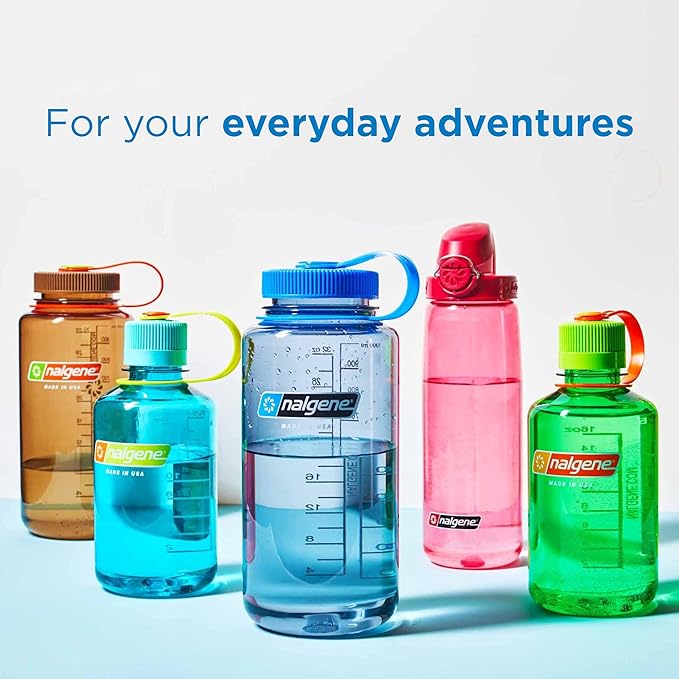 Nalgene Sustain Tritan BPA-Free Water Bottle Made with Material Derived from 50% Plastic Waste (Using ISCC Certified Mass Balance), 16 OZ, Wide Mouth, Clear (Pack of 6)