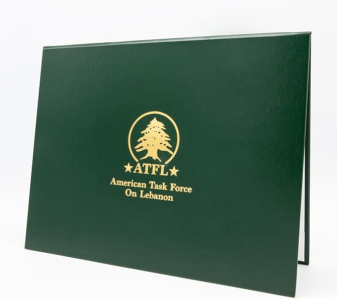 Green Faux Leather Document Cover A4 (8.3x11.7 UK) Size | Tent-Style Opening, Non-Padded with Custom Metallic Foil Printing | Professional Presentation for Awards, Diplomas and Certificates