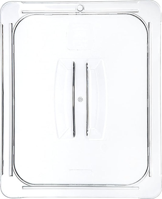 Carlisle FoodService Products Storplus 1/2-Size Food Pan Lid for Catering, Buffets, and Restaurants, Polycarbonate, 12.75 x 10.38 Inches, Clear