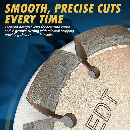 5" Crack Chaser Blade for Cured Concrete, Asphalt Repair or Joint Widen, 0.25" Width, 7/8"-5/8" Non-Threaded Arbor