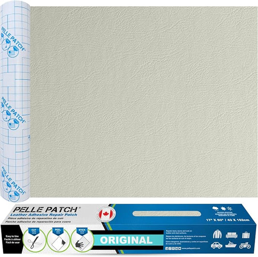 Leather and Vinyl Repair Patch - 25 Colors Available - Original 17x60 - Off-White