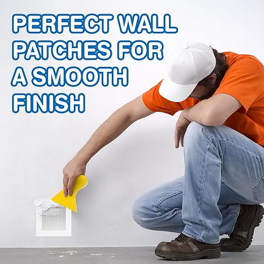 Drywall Repair Kit – 4.23 oz Fast-Dry Putty Tube with 2 × 2″ Wall Patch Mesh, Scraper & 2 × P180 Sandpapers | Quick-Dry Spackle & Sheetrock Crack Filler for Wall, Ceiling & Plaster Hole Repair