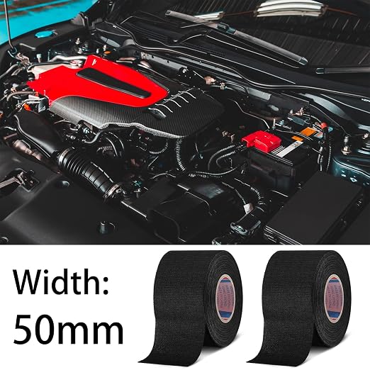Outus Wire Harness Cloth Electrical Tape Wire Loom Harness Automotive Heat Proof Cloth Tape for Automotive Electrical Wrap Protection Insulation Cable Fixed(8 Roll,2 Inch X 49.2 ft)