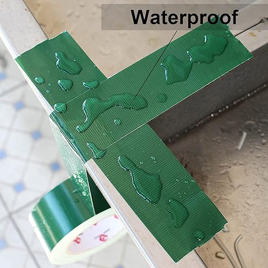 2 Pack Duct Tape Heavy Duty,9 Mil Thickness,2 Inches x 30 Yards,Strong Industrial Strength,Flexible,No Residue,Waterproof and Tear by Hand,Multi-Use for Indoor & Outdoor Repairs (Green)