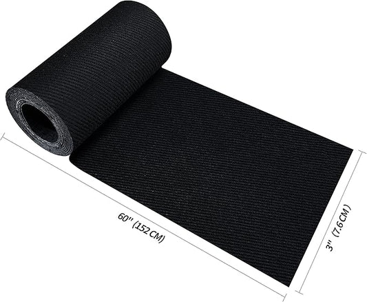 KING MOUNTAIN 100% Cotton Fabric Iron-on Repair Patch, Inside&Outside Clothes Repair Patch, 3"x60" with Backing Glue Repair Decorative Patch kit (Black)