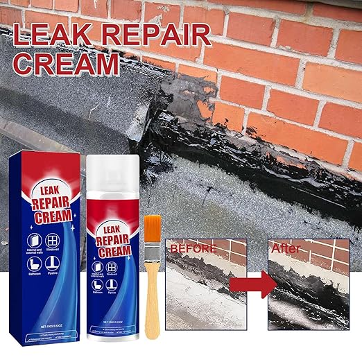 3Pcs Leak Repair Waterproof Sealant Spray - Leak Repair Cream with Brush, Fast Drying Clear Waterproof Sealant Liquid, Weather Resistance Sealers for Gutter, Repairs Roof, Drainpipe (Transparent)