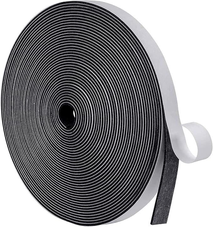 MAGZO Weather Stripping Door Seal, 1/2 Inch Wide X 1/16 Inch Thick Adhesive Foam Tape Soundproof Weatherstripping for Windows, 1 Rolls Total 33FT Black
