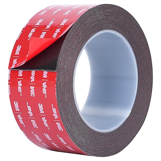 Double Sided Tape Heavy Duty, Waterproof Mounting Foam Tape, 16.5ft Length, 2.17in Width, High Temperature Resistant Adhesive Tape for Car, LED Strip Light, Office Decor, Uses 3M VHB 5952 Raw Material