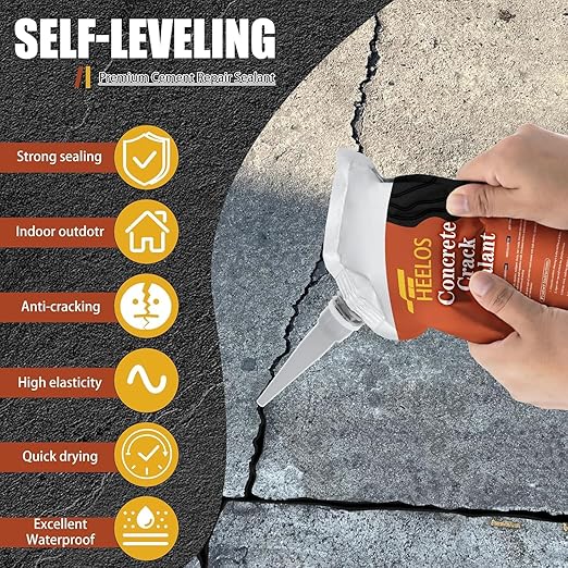 Asphalt Crack Filler 4Pack, High Elasticity Driveway Crack Filler,Self Leveling Waterproof Asphalt Crack Sealant Repair Sealer for Blacktop Concrete Cement Driveway,Walkway, Road,Patio(Black)