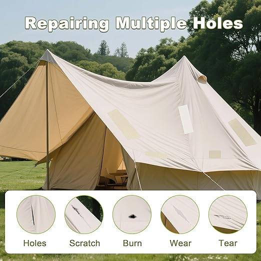 Besezx Canvas Repair Tape,Outdoor Gear Patch, 3x79 Inches,Waterproof Self-Adhesive Fabric Repair Tape for Repairing Boat Covers,Sun Shades,Sofas,Tents,Lounge Chairs,Awnings (Dark Blue)