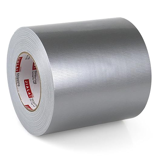 JIALAI HOME Duct Tape 6" Wide, 6 inch Wide Duct Tape Heavy Duty Waterproof 55 Yards (164 ft) Silver, UV Resistant for Crafts, Home Improvement, Repairs, & Projects