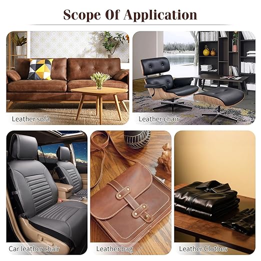 BSZHTECH Leather Repair Tape Self-Adhesive Leather Repair Patch for Couch Furniture Sofas Car Seats Advanced PU Vinyl Leather Repair Kit (MBrown, 17X157 inch)