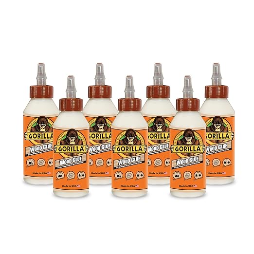 Gorilla Wood Glue, 8 ounce Bottle, (Pack of 7)