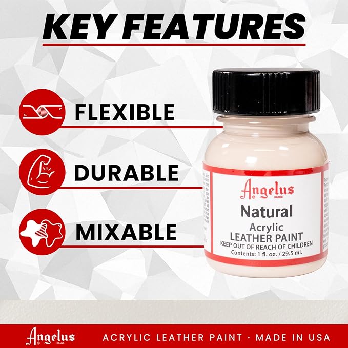 Angelus Acrylic Leather Paint, 1 Fl Oz (Pack of 1), Natural